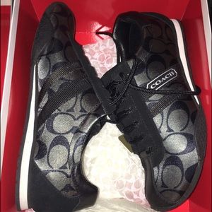 Authentic black and grey coach shoes