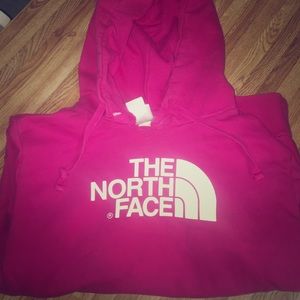 Pink North Face hoodie