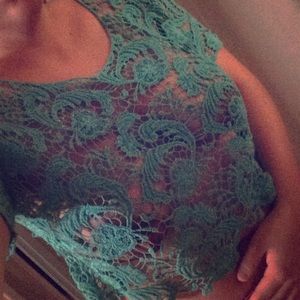 Lace crop top