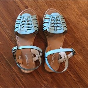 Soda Aqua Sandals