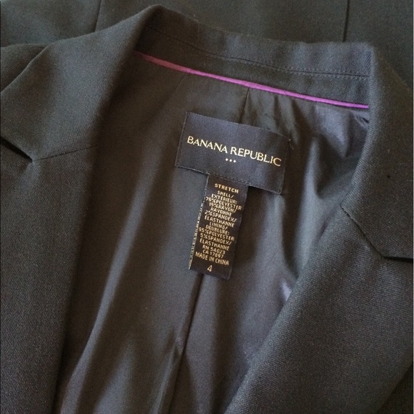 NWOT Banana Republic stretch black blazer. - Picture 8 of 8