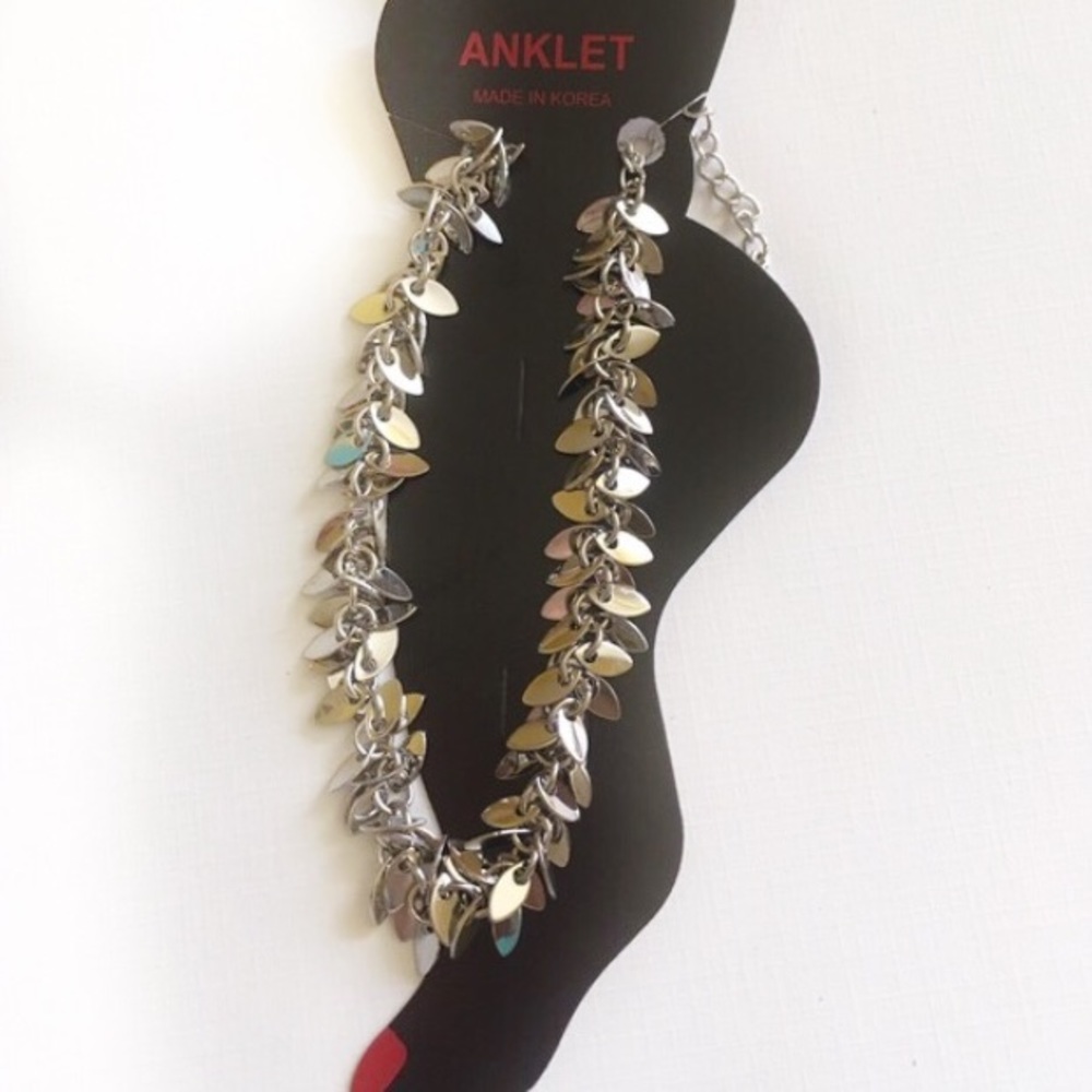 Silver Charm Ankle Bracelet