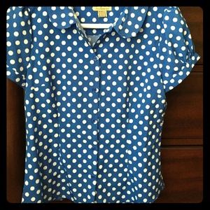Lindy Bop Polka Dot Top, Peter Pan Collar, Retro
