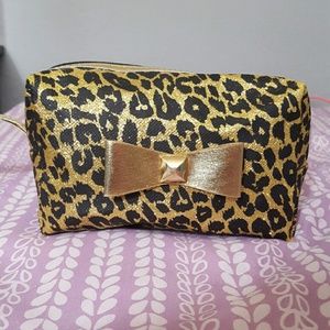 Animal print makeup bag