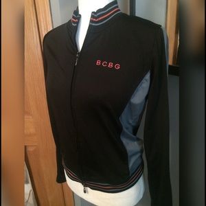 BCBG zip up long sleeve track jacket!