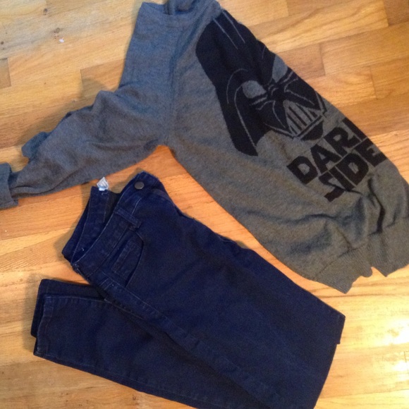 high waisted indigo jeans - Picture 1 of 4
