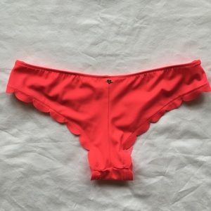 PINK SCALLOPED MINI BIKINI BOTTOM