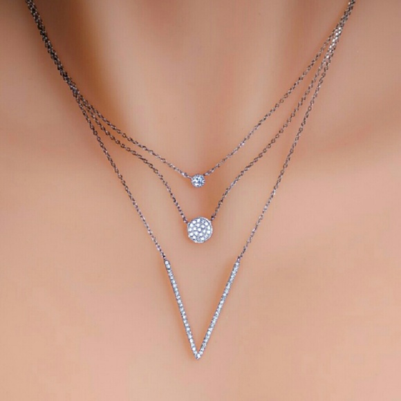 The Charm Long Layered Necklace Set– Artizan Joyeria Layered Sterling Silver Charm Necklace