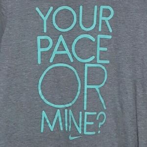 Nike gray and aqua slim fit t-shirt never worn!