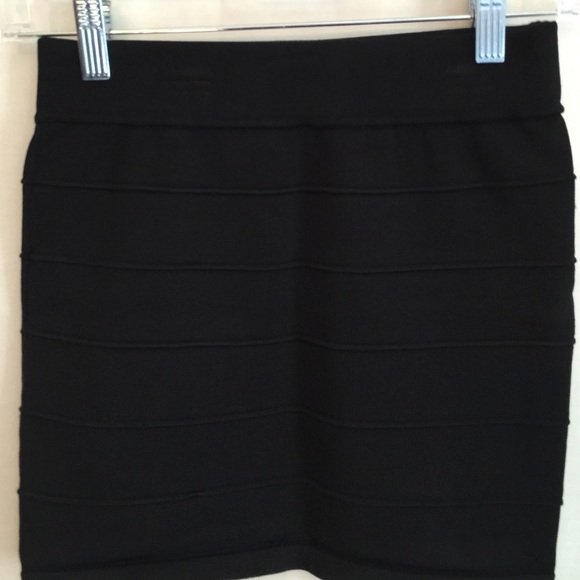 Black mini skirt