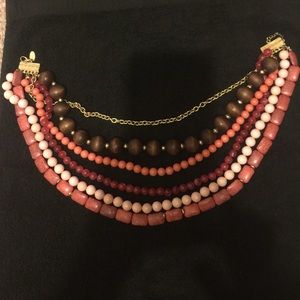 Multi layer bead necklace
