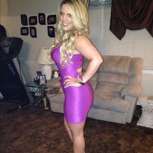 Pinkish purple Bebe stretch dress