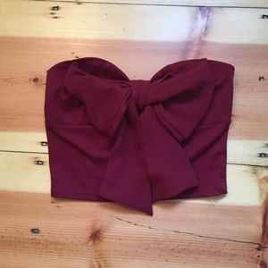 Charlotte Russe bow crop top