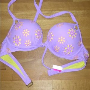 Victoria's Secret Push up halter swim top