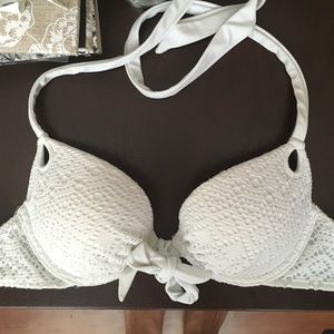 VS swim push up crochet white swim top