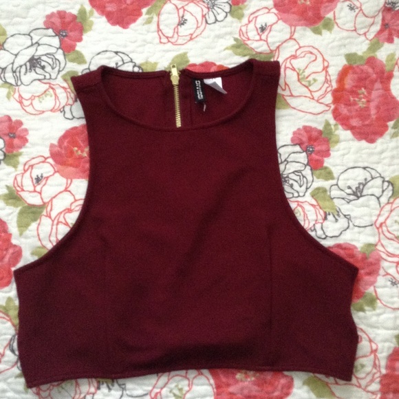 Burgundy crop top