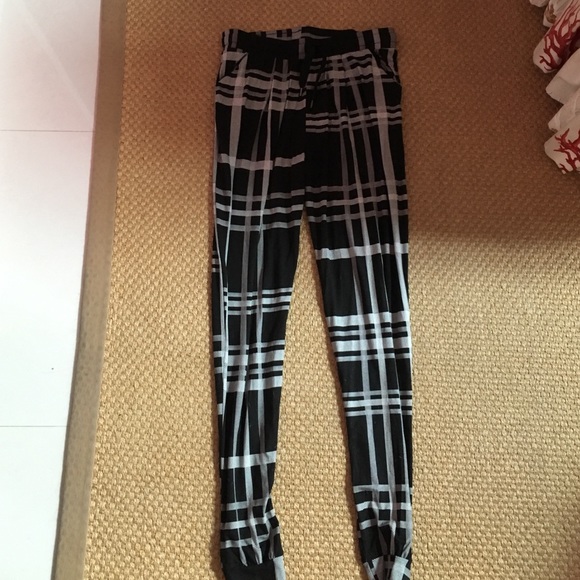 ASOS tall stretch black and white pants