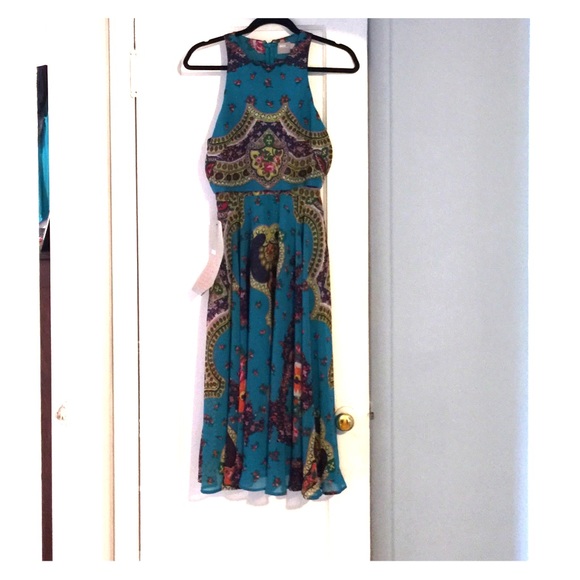 ASOS Aqua Paisley Dress