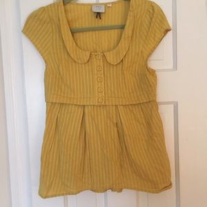 Anthropologie Yellow Blouse