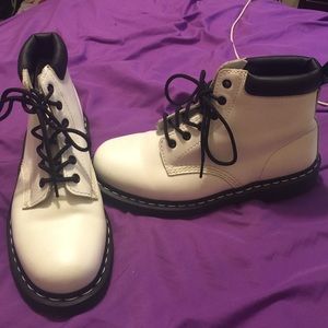 All white Doc Martens
