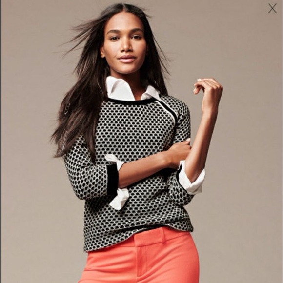 Banana Republic Black&White Patterned Sweater Sz:M
