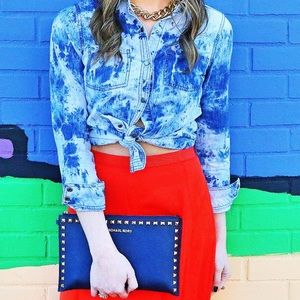 Michael Kors Stud Large Clutch