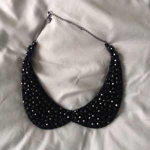 black studded collar necklace