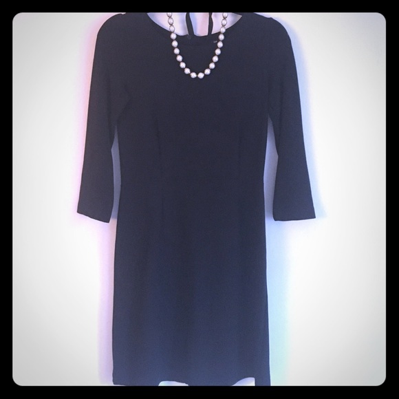 3/4 sleeve ponte knit shift dress