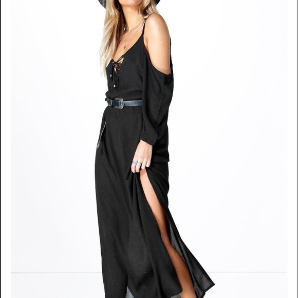 Boohoo Open Shoulder Maxi Dress - Never worn