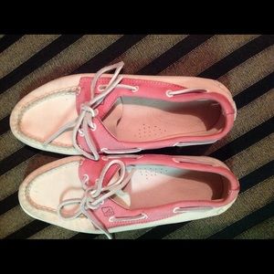 Pink on Pink Sperry Topsiders