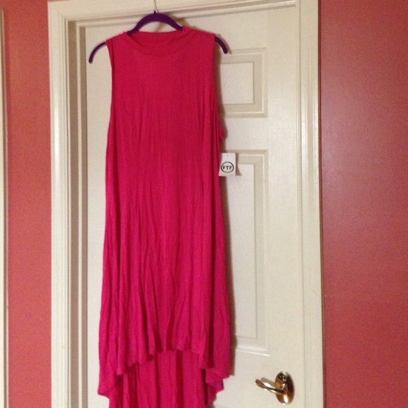 FTF mock neck high lo dress