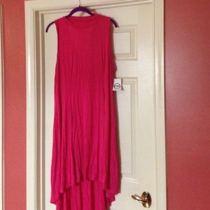 FTF mock neck high lo dress