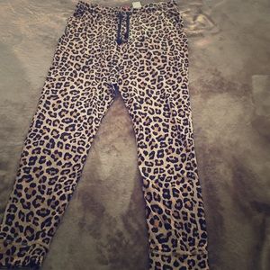 H&m cheetah harem pants