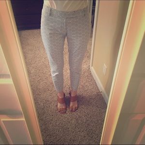 Gap blue geometric design cropped pants