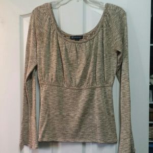 INC gold metallic lightweight sweater