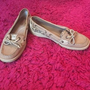 Sperry's Top Sider sparkle cheetah print boat shoe