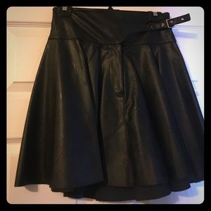 Flouncy "leather" skirt! So cute!