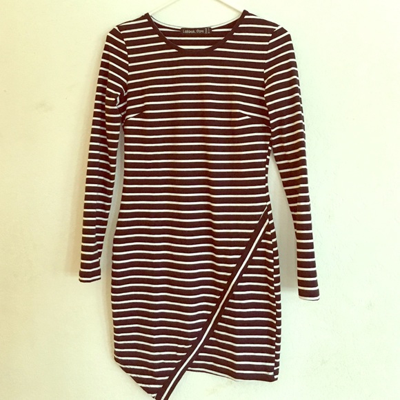 Asymmetrical Striped Dress