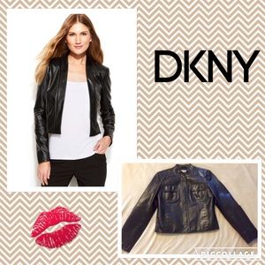 DKNY 💯Leather Moto Jacket