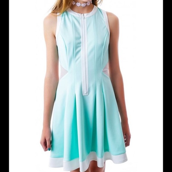 Dollskill Dresses - Pleated Dress with Mesh Panels Dollskill Dresses - Pleated Dress with Mesh Panels