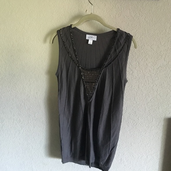 Ann Taylor Loft grey tunic top
