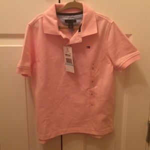 Boys pink polo