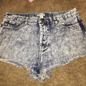 High Waisted Denim Shorts