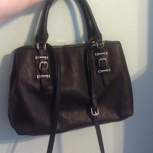 black Vera wang purse with built in clutch
