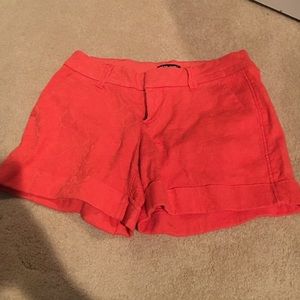 coral high waisted shorts