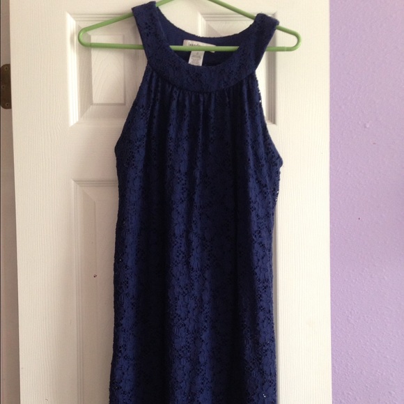 Laundry Navy Lace Shift Dress