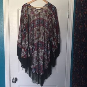 Boho Fringe Kimono