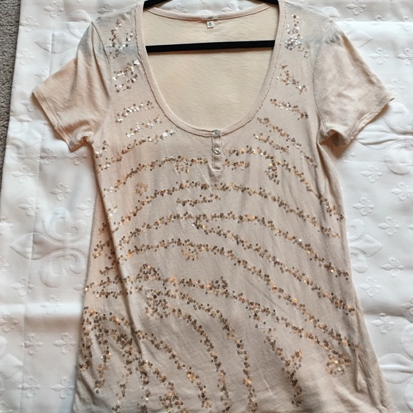J Crew tee with sequin detailing