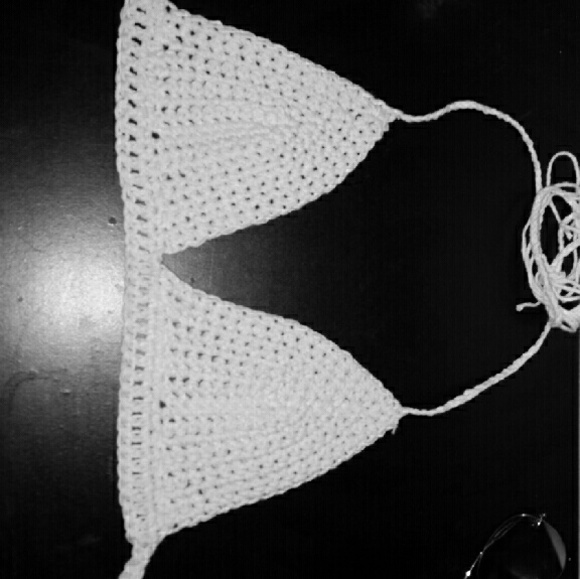 Handmade crochet bikini top