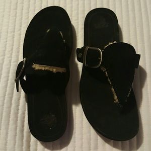 Black UGG suede sandals